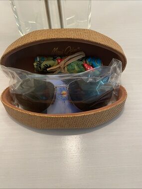 Maui Jim Brown Frame Sunglasses with Blue-Green Polarized Lenses